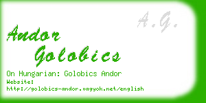 andor golobics business card